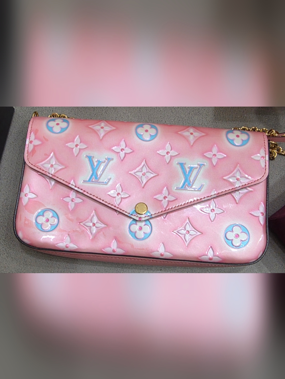 Louis Vuitton Felicie Pochette Valentines Edition New With Defects - Picture 3 of 15